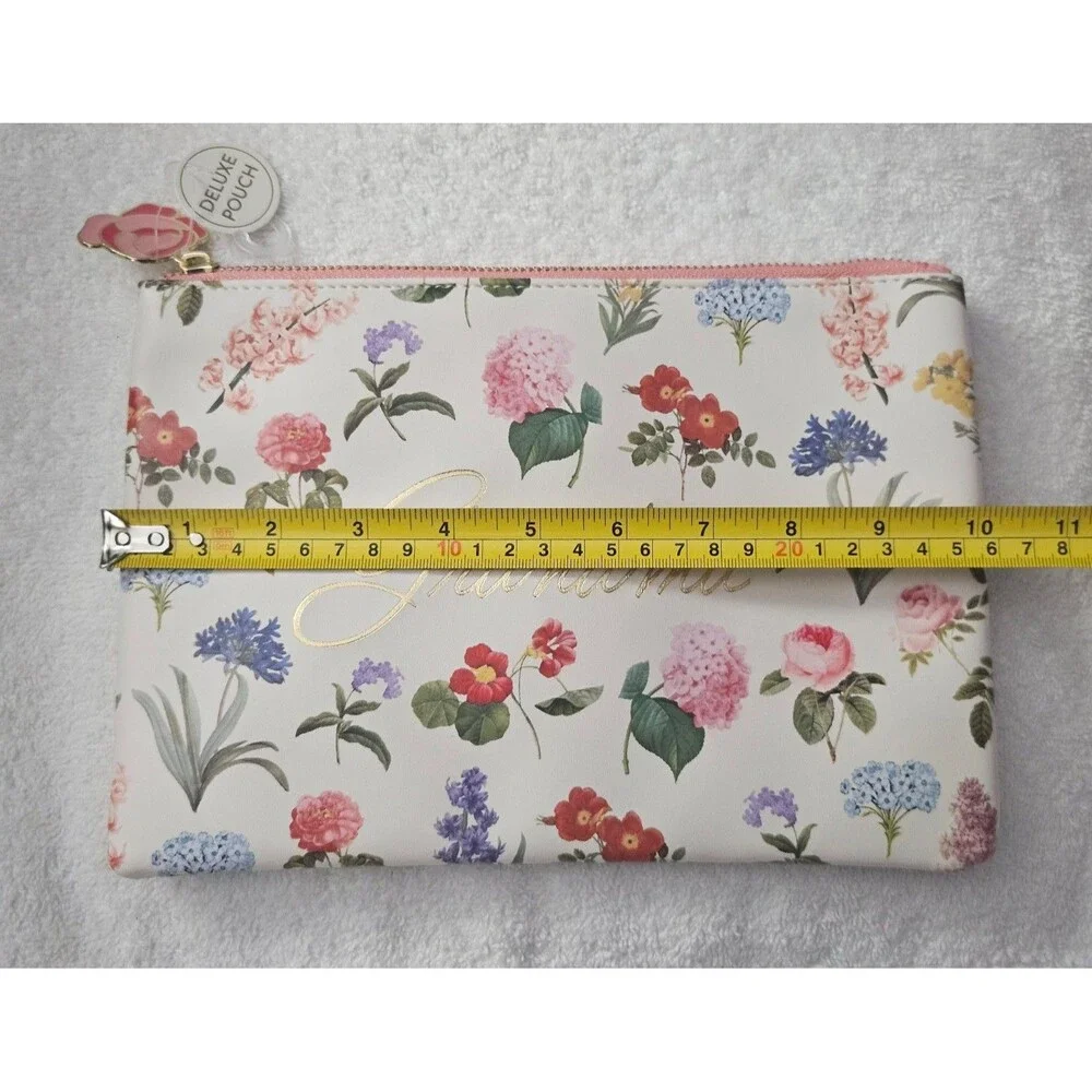 Corrine Haig Designs Grandma Floral Deluxe Pouch Cosmetic Bag Rose Charm